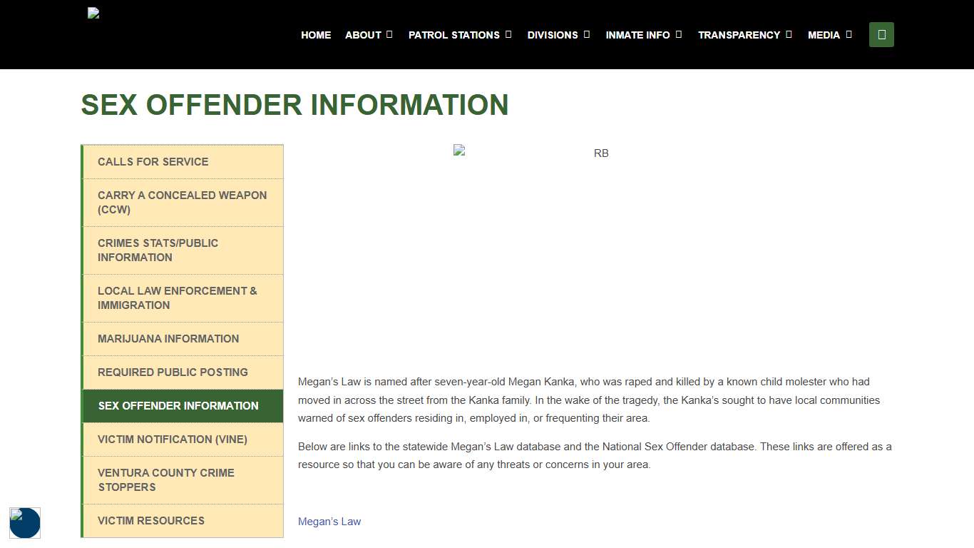 Sex Offender Information – Ventura Sheriff Official Website